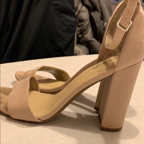 Francescas Nude/Pink Block Heels - Picture 1 of 1